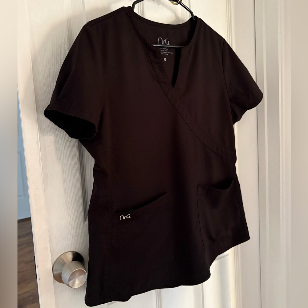NRG by Barco Scrub Top - Women’s Black Top Medium
